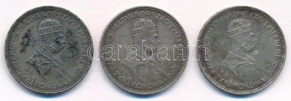 1896KB 1K Ag "Millenium" (3x) T:1-,2 patina Adamo K5.2