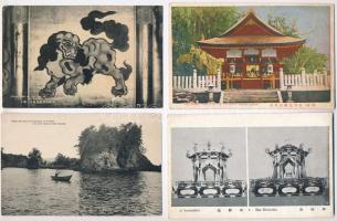 17 db RÉGI japán városképes lap / 17 pre-1945 Japanese town-view postcards