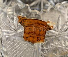 2 db jelzett ólomkristály váza és tálka, jelzett, Hibátlan. 13 cm, 10 cm