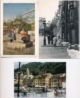 62 db MODERN fotó és képeslap: üdvözlőlapok, városok, reklámok / 62 modern photos and postcards: greetings, towns and advertisements