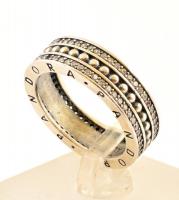 Ezüst(Ag) Pandora háromsoros gyűrű, jelzett, méret: 53, bruttó: 4,9 g