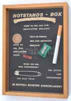 Notstand-Box, humoros kollekció, fa keretben, 20×14,5 cm
