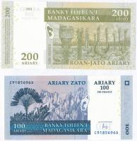 Madagaszkár 2004. 100A + 200A T:I
Madagascar 2004. 100 Ariary + 200 Ariary C:UNC