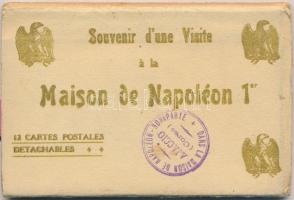 Napoleon Ajaccioi szülőháza 12 db-os régi leporello képeslap sorozat