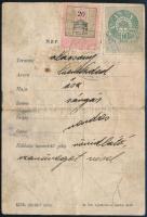 1914 Igazolási jegy utcai fagylaltárusító és zsidó tízparancsolat árusító részére