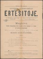 1905 Kundháza Telepegyesület Értesítője 4p.