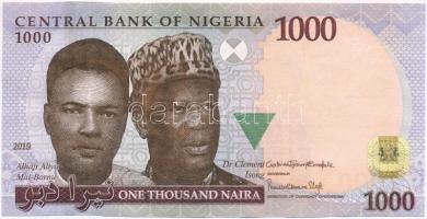 Nigéria 2019. 1000N T:I vágott Nigeria 2019. 1000 Naira C:UNC cut marks