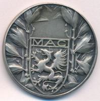 ~1900. "Magyar Athletikai Club 1875" jelzett Ag érem (24,77g/0.800/37mm) T:2