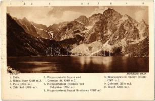 1928 Tátra, Vysoké Tatry; Morskie Oko / Halas tó / lake / Meerauge Spitze