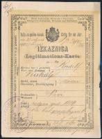 1901 Horvát igazolvány zsidó személy részére / Croatian id for Jewish person