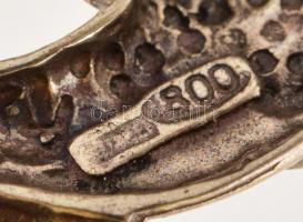 Ezüst(Ag) miniatűr hold, jelzett, m: 4 cm, bruttó: 6,8 g