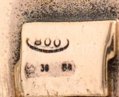 Ezüst(Ag) miniatűr fagyis kocsi, jelzett, h: 11 cm, nettó: 65,3 g