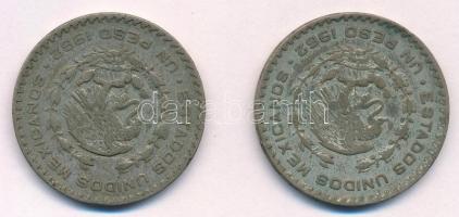 Mexikó 1962. 1P Ag "Függetlenség" (2x) T:2-
Mexico 1962. 1 Peso Ag "Independence&quo...