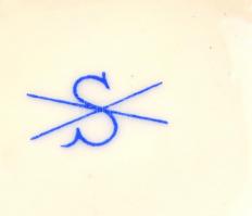 4 db virágos váza, matricás, jelzettek, apró kopásokkal, különböző méretben