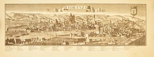 Firenze, régi metszet modern ofszet, 100x35,5 cm