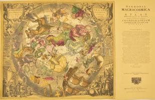 1967 Harmonia Macrocosmica, 1708-as térkép modern faksimiliéje, 8 db, (Amsterdam), 1967, Hoechst-Hol...