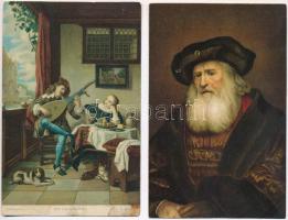 40 db jó minőségű Stengel festménylap ritkábbakkal / 40 good quality Stengel cards with better ones