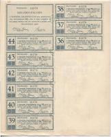 Veszprém 1926. "Veszprémi Takarékpénztár" részvénye 25P-ről, szelvényekkel és szárazpecsét...