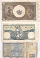 Románia 1945. 10.000L + 1946. 100.000L + 1992. 5000L T:III kissé foltos
Romania 1945. 10.000 Lei + ...