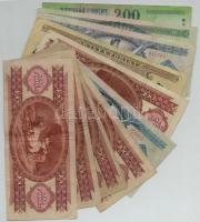 10db-os vegyes forint bankjegy tétel, közte 2002. 200Ft "FA" T:III