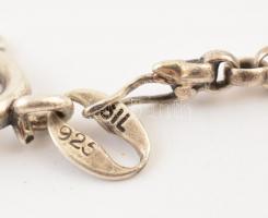 Ezüst(Ag) lánc medállal, jelzett, h: 50 cm, d: 2,8 cm, nettó: 13 g