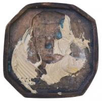 Takács Erzsébet (1928- ) DN "Oláh Sándor 1913-1943" egyoldalas Br plakett (108x108mm) T:2 ...
