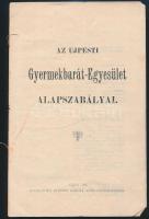 1897 Az Ujpesti Gyermekbarát Egyesület alapszabályai 8p.