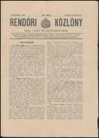 1897, 1905 A rendőri közlöny két száma