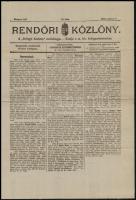 1897, 1905 A rendőri közlöny két száma