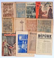 1901-1944 Vegyes folyóirat tétel, kb. 30 db. Közte háborús számokkal is.