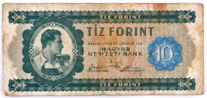 1946. 10Ft A192 094562 T:III- Hungary 1946. 10 Forint A192 094562 C:VG  Adamo F1