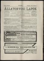 cca 1895-1910 3 db orvosi újság: Gyógyászat, Budapesti Orvosi Újság, Állatorvosi Lapok.