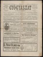 cca 1895-1910 3 db orvosi újság: Gyógyászat, Budapesti Orvosi Újság, Állatorvosi Lapok