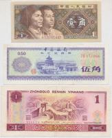 Kína 1979. 0,50f + 1980. 1j + 1Y T:I-III China 1979. 0,50 Fen Foreign Exchange Certificate + 1980. 1 Jiao + 1 Yüan C:I-III