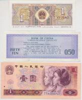 Kína 1979. 0,50f + 1980. 1j + 1Y T:I-III
China 1979. 0,50 Fen "Foreign Exchange Certificate&qu...