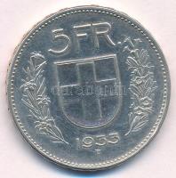 Svájc 1933B 5Fr Ag T:2 Switzerland 1933B 5 Francs Ag C:XF Krause KM#40