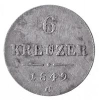 Ausztria 1849C 6kr Ag T:2
Austria 1849C 6 Kreuzer Ag C:XF