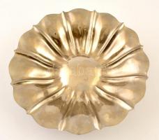 Dekoratív fém kínáló tál, d: 26,5 cm