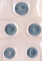 1978. 2f-10Ft (9xklf) forgalmi sor sötétbarna műbőrtokban T:1