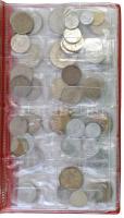 84db-os vegyes külföldi fémpénz tétel kis albumban, közte Csehország, Szlovákia, Törökország T:vegye...