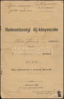 1890 Hadmentességi díj-könyvecske