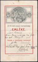 1913 A Göllei Keresztény Munkásegylet tagkönyvecskéje. + Fölvett Szent keresztség emléklap