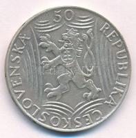 Csehszlovákia 1949. 50K Ag "Sztálin" T:1-,2 
Czechoslovakia 1949. 50 Korun Ag "Stali...