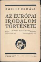 1934 Babits Mihály - Az Európai Irodalom Története, az 1934. évi könyvnap könyve, tájékoztató és megrendelőlap