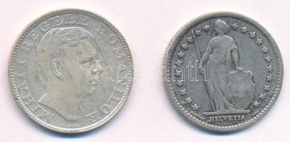 Vegyes: Románia 1942. 200L Ag + Svájc 1920. 1Fr Ag T:2,2-,3
Mix: Romania 1942. 200 Lei Ag + Switzer...