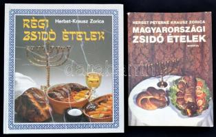 Herbst Péterné Krausz Zorica: Magyarországi zsidó ételek. + Régi zsidó ételek. Bp., 1984-1988, Minerva. Kiadói papírkötés, és kiadói kartonált papírkötés, jó állapotban.