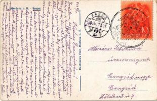 Szepsi, Abaúj-Szepsi, Moldava nad Bodvou; Állami iskola, Városháza. Kiadja Davidovics Emil / school,...