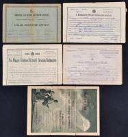 cca 1920-1940 5 db biztosítási kötvény