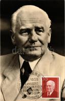 1959 Wilhelm Pieck, Präsident der Deutschen Demokratischen Republik / Wilhelm Pieck first President of the German Democratic Republic. CM card