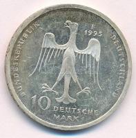 Németország 1995F 10M Ag "III. Henrik szász herceg" T:1-(eredetileg PP) 
Germany 1995F 10...